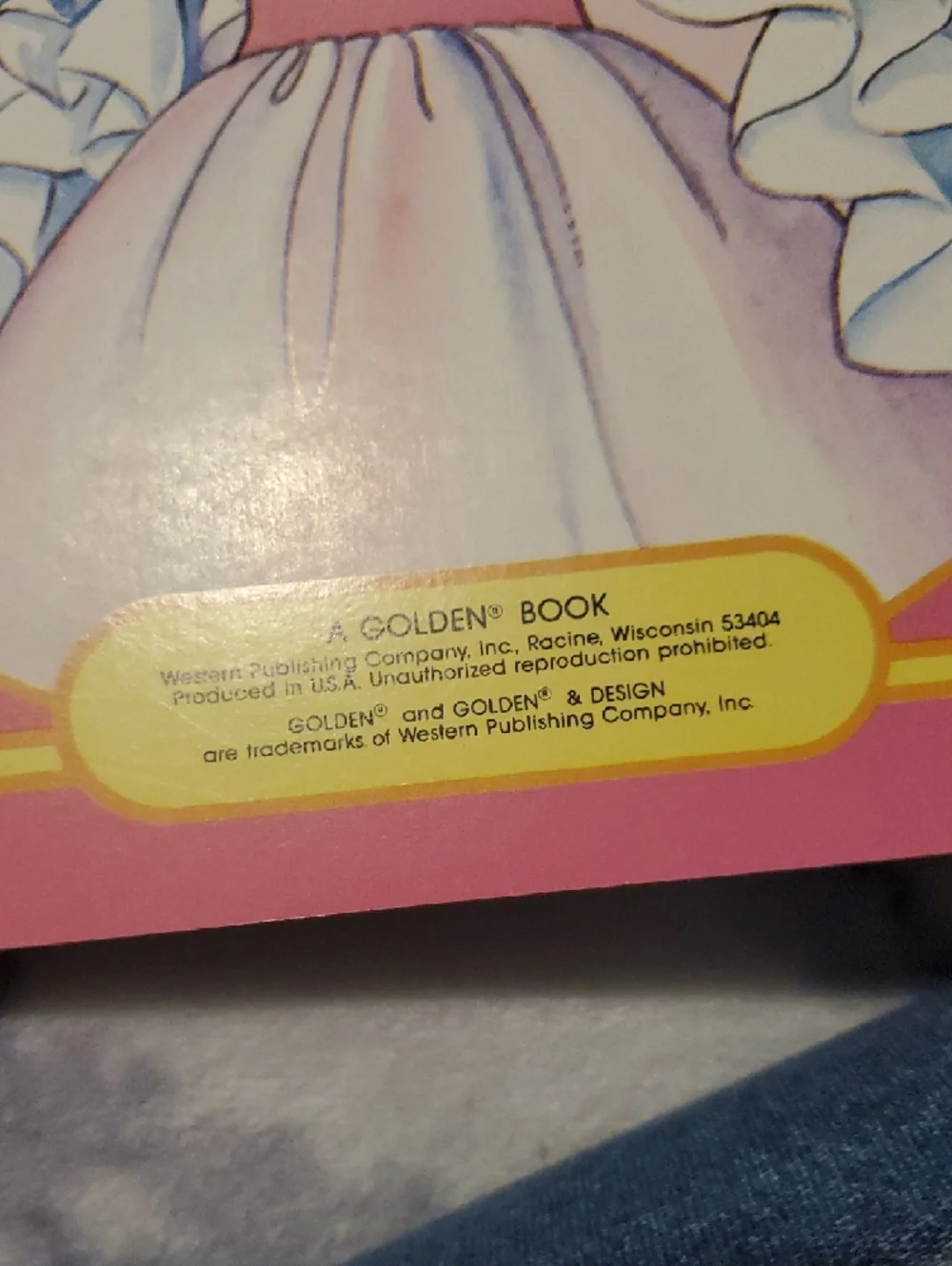 Barbie Paper Doll Book - Pink & Yellow Cover